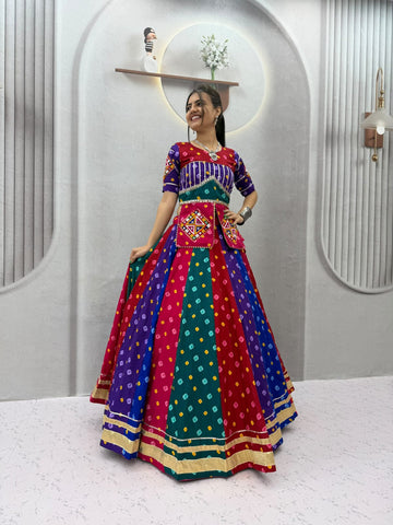 Faddism Reyon Cotton Gamthi Work Choli & Lehenga Set – Traditional Elegance with a Modern Touch
