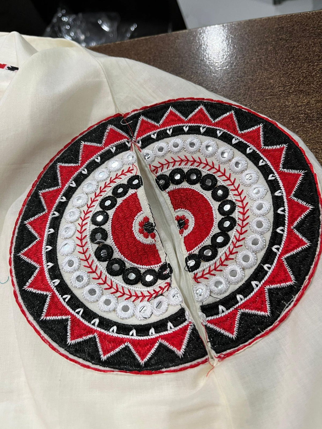 Heavy Cotton Embroidered Kurti Pant Dupatta Set with Pocket Detail