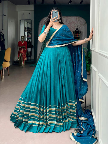 Faddism Chanderi Lehenga Set
