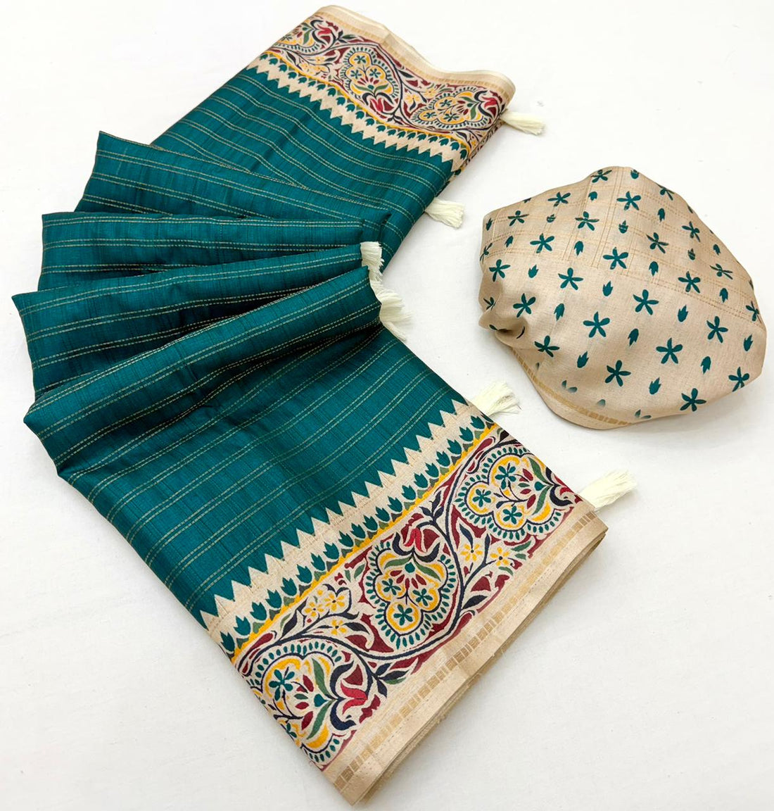 Faddism Charvi Tusser Saree