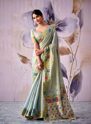 Faddism Guldasta Tissue Silk Saree