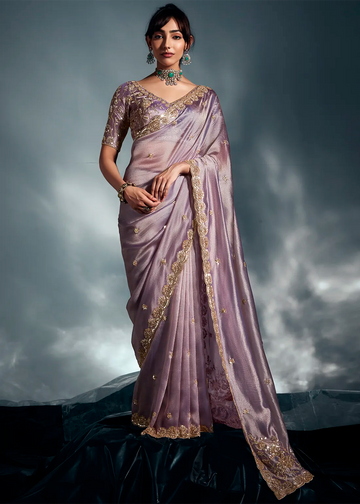 Faddism Iconic Hits Lavender Designer Saree