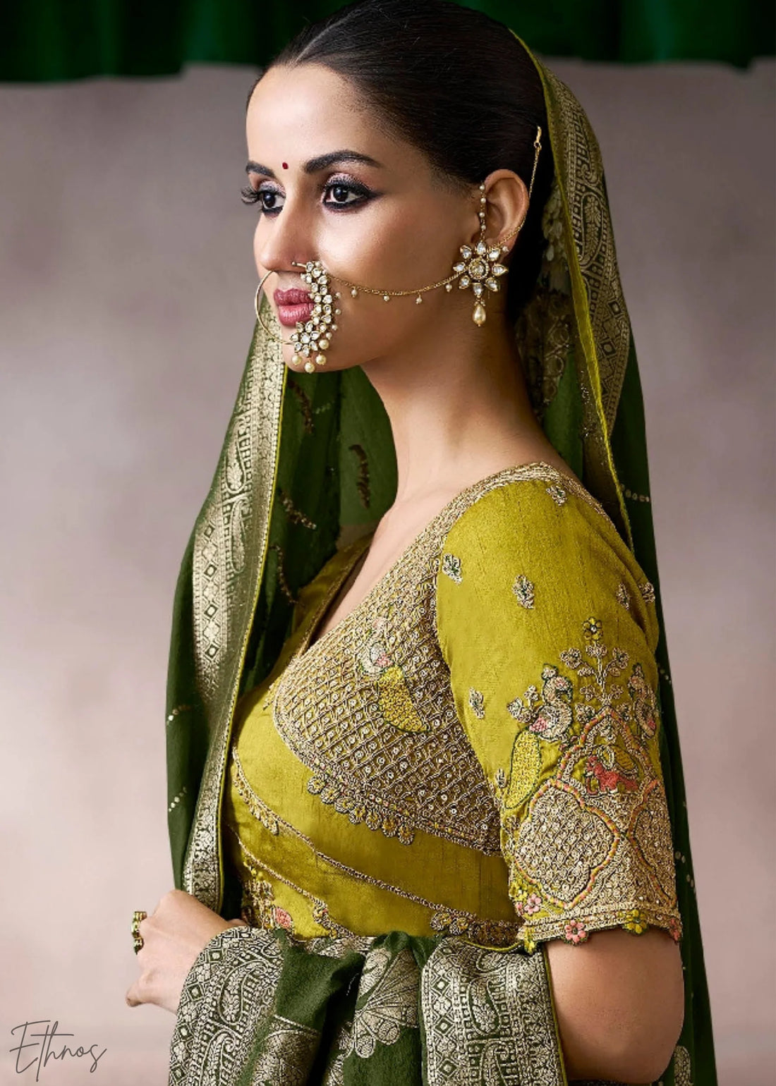 Faddism Kamala Silk Premium Pure Crepe Saree with Designer Blouse