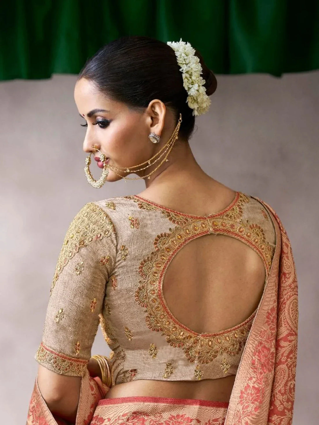 Faddism Kamala Silk Premium Pure Crepe Saree with Designer Blouse