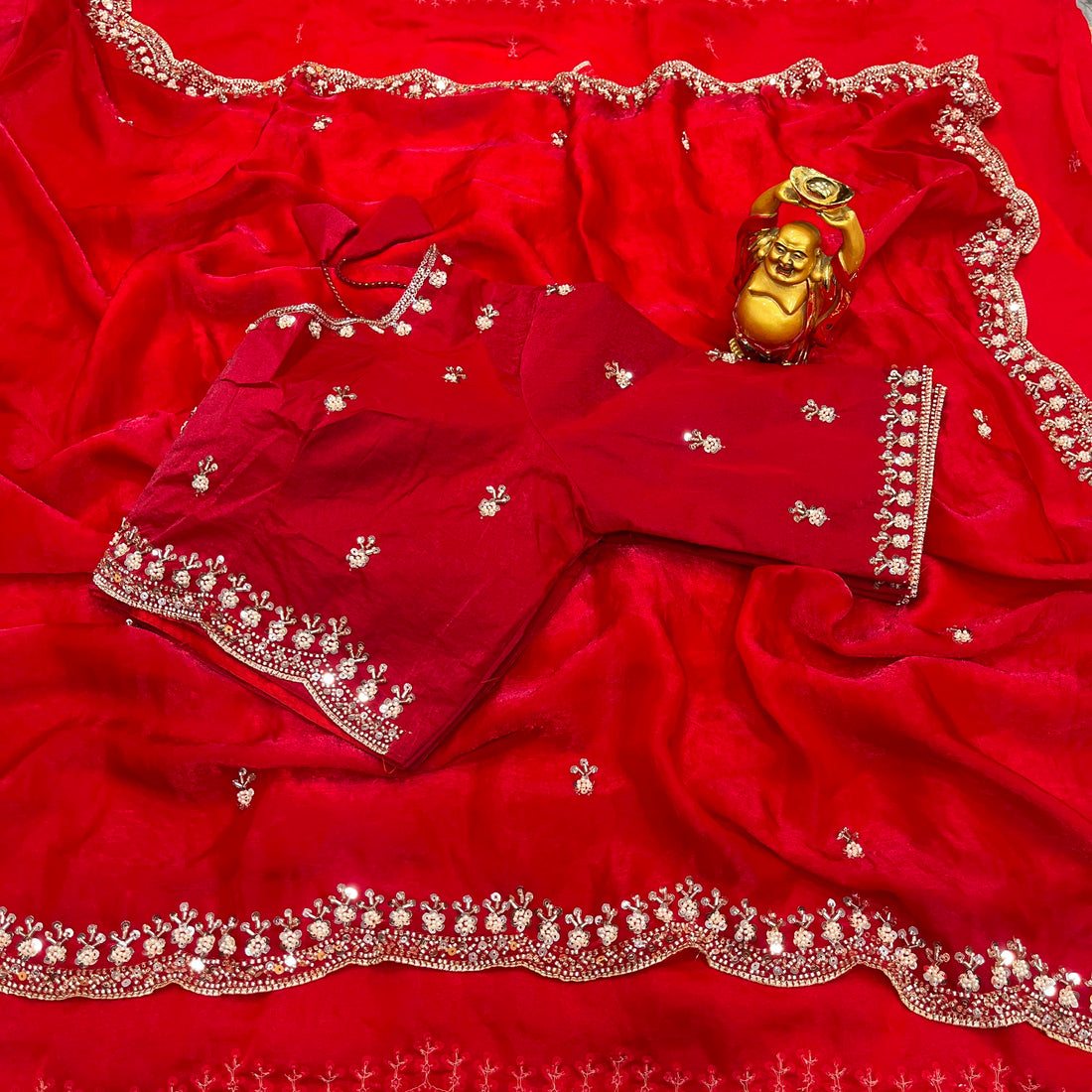 Faddism LD Grand Party Wear Space Silk Saree