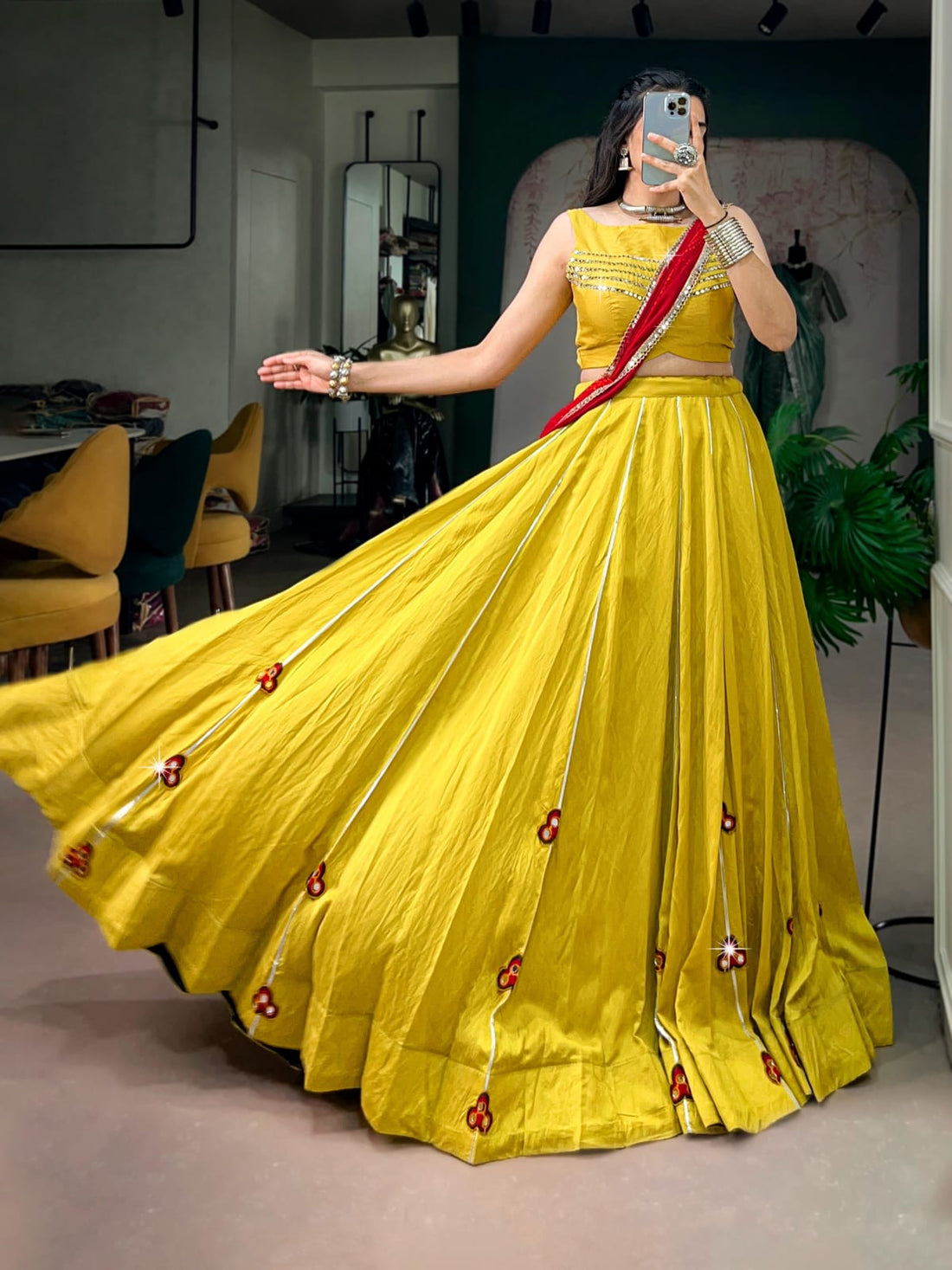 Faddism Navratri 2026 Chanderi Lehenga Choli