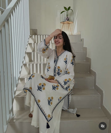 Faddism Premium Cotton 60×60 Designer Kurta Set