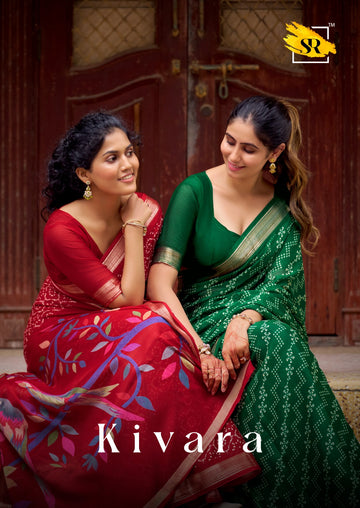 Faddism SR Kivara Pure Chinnon Saree with Weaving Border