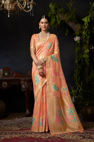 Sundari Vol 2 Organza Khadi Saree with Zhallar