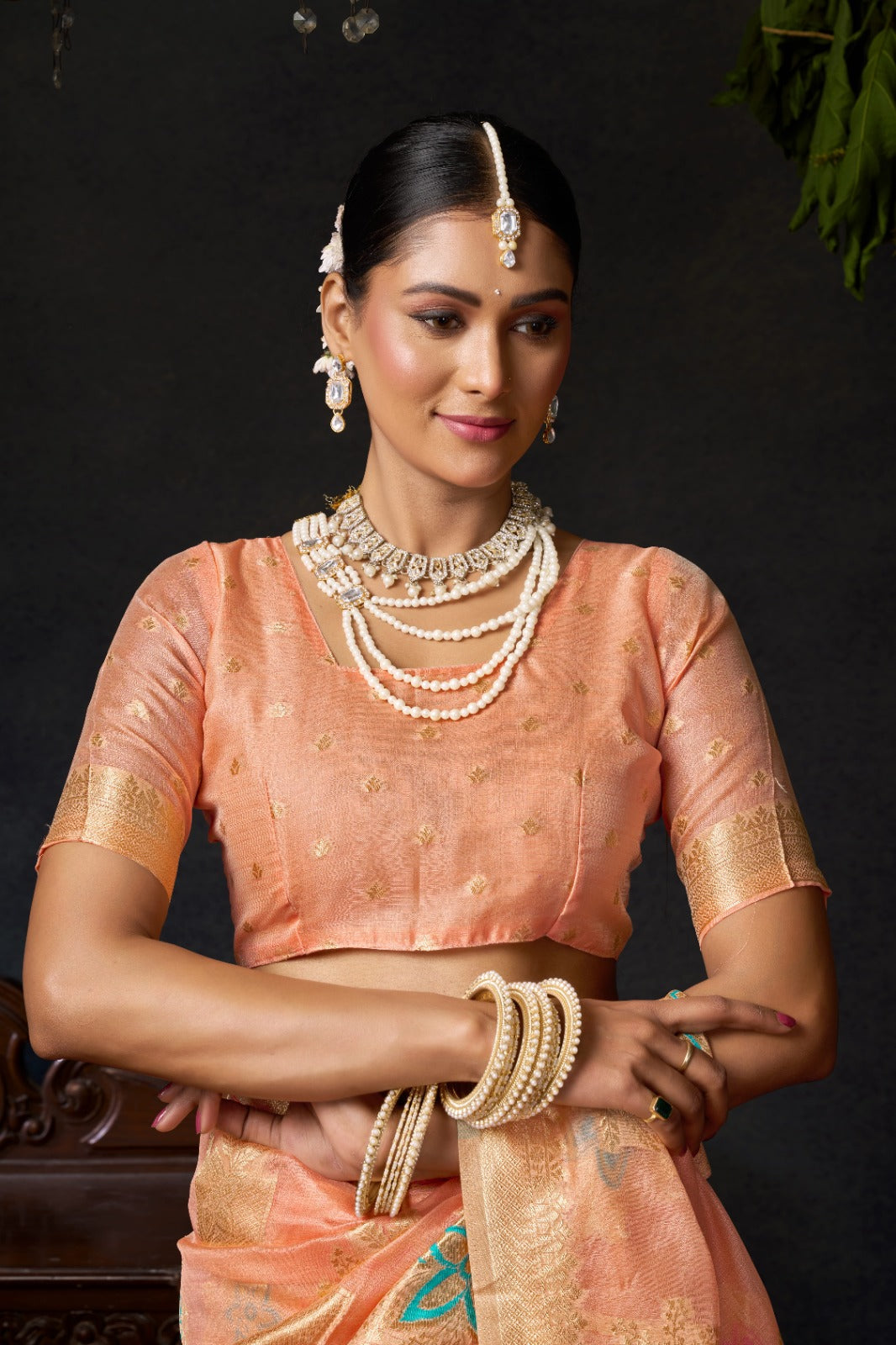 Sundari Vol 2 Organza Khadi Saree with Zhallar