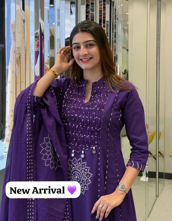 Faddism Summer Special A-Line Cotton Kurta Pant Dupatta Set