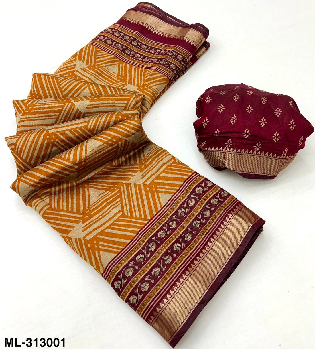 Unique Printed Soft Mul Cotton Saree with Designer Pallu