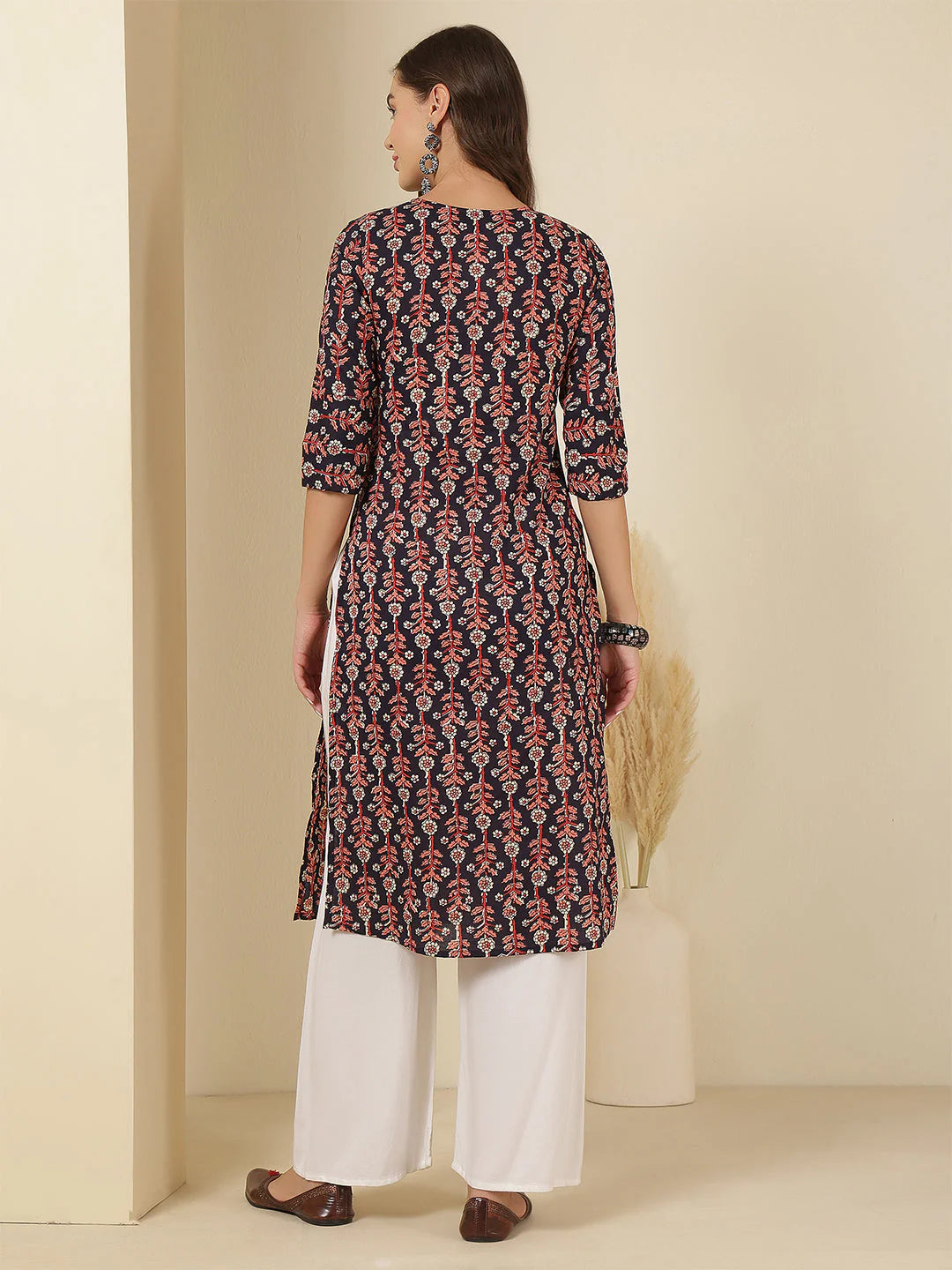 Women’s Blue Printed Cotton Only Kurta