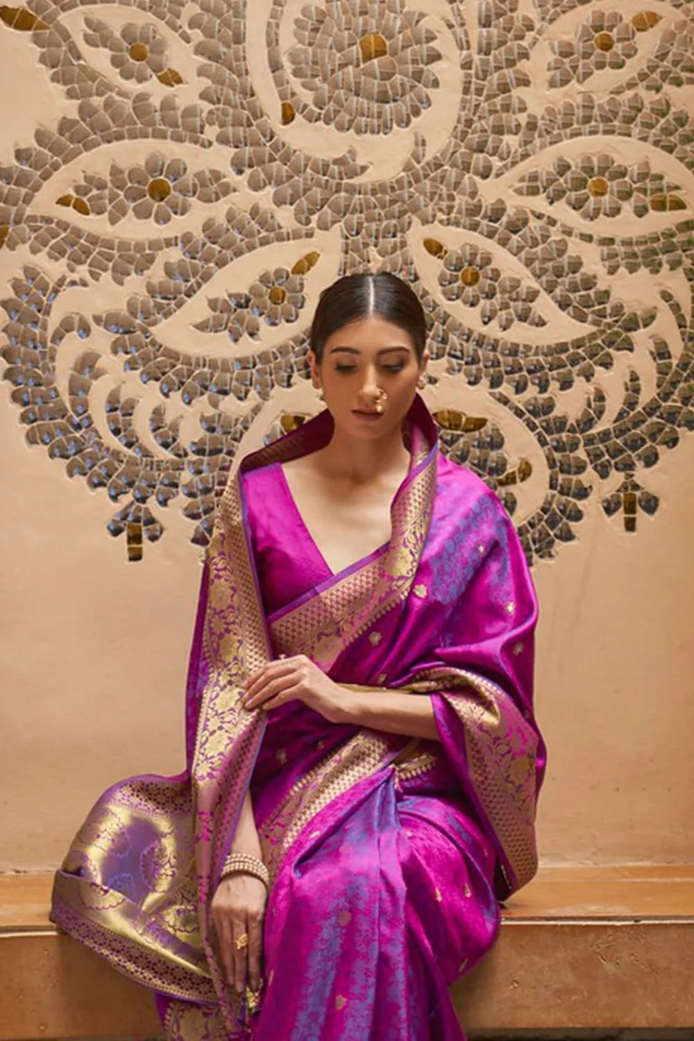 Faddism Kalandi Silk Handloom Weaving Saree