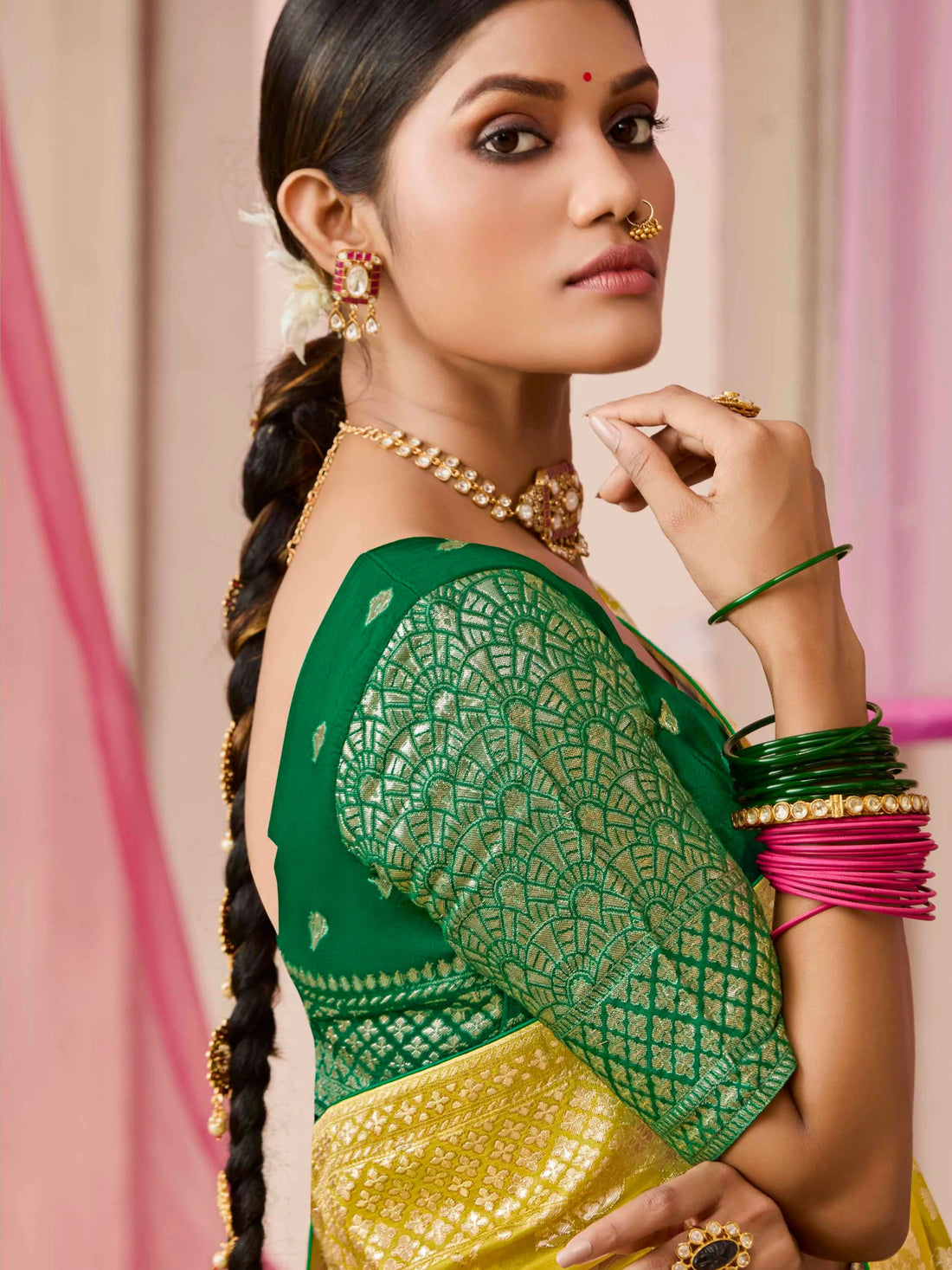 Faddism Premika Haldi Special Mehendi Viscose Ethnic Collection
