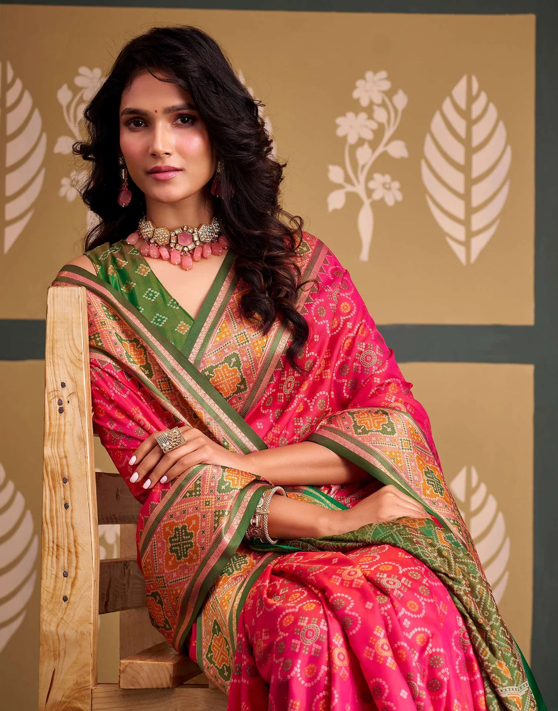 Faddism Sangam Patola Silk Saree