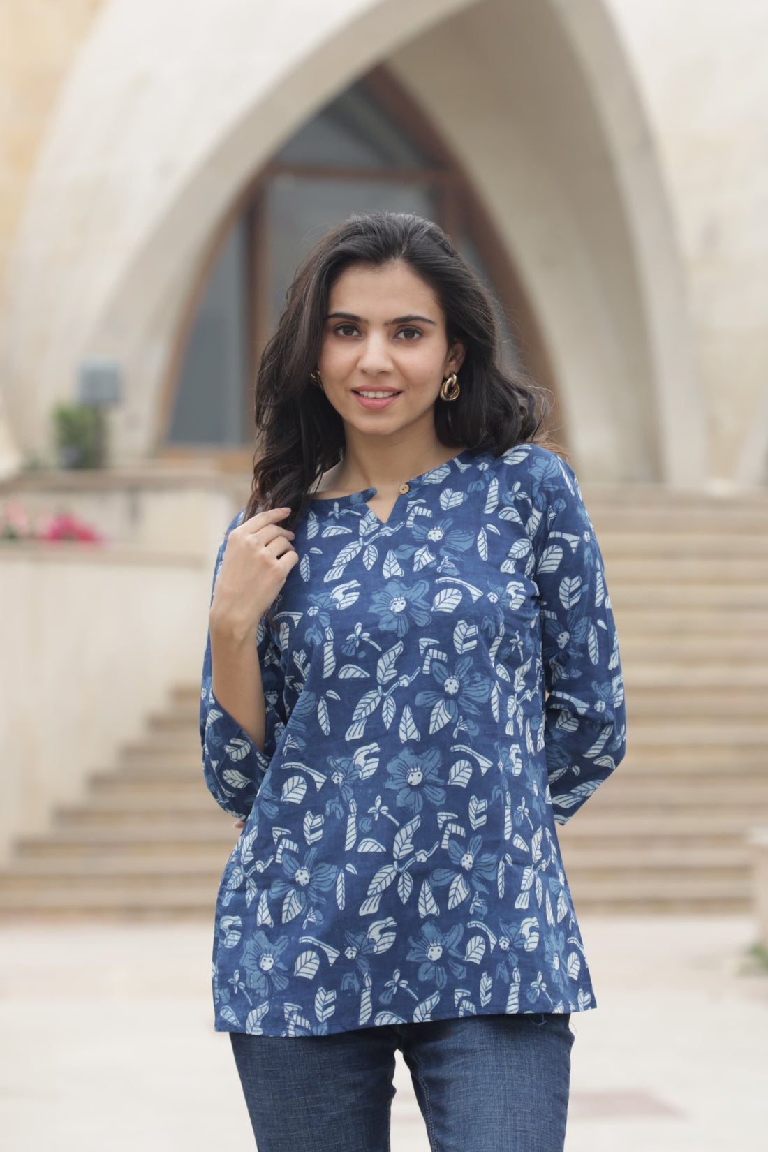 Hand Block Printed Cotton Tops