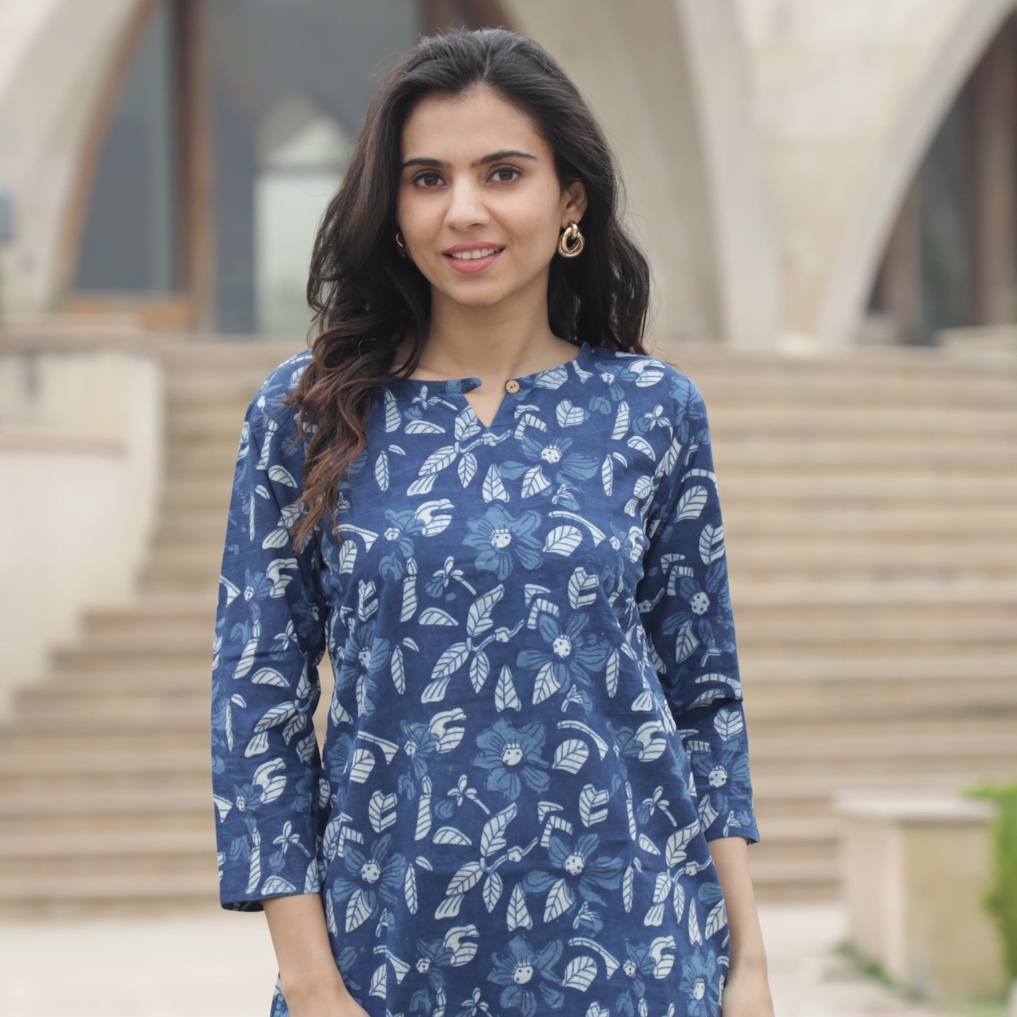 Hand Block Printed Cotton Tops