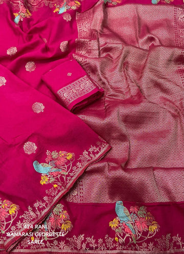 Royal Elegance – Banarasi Woven Pure Georgette Saree