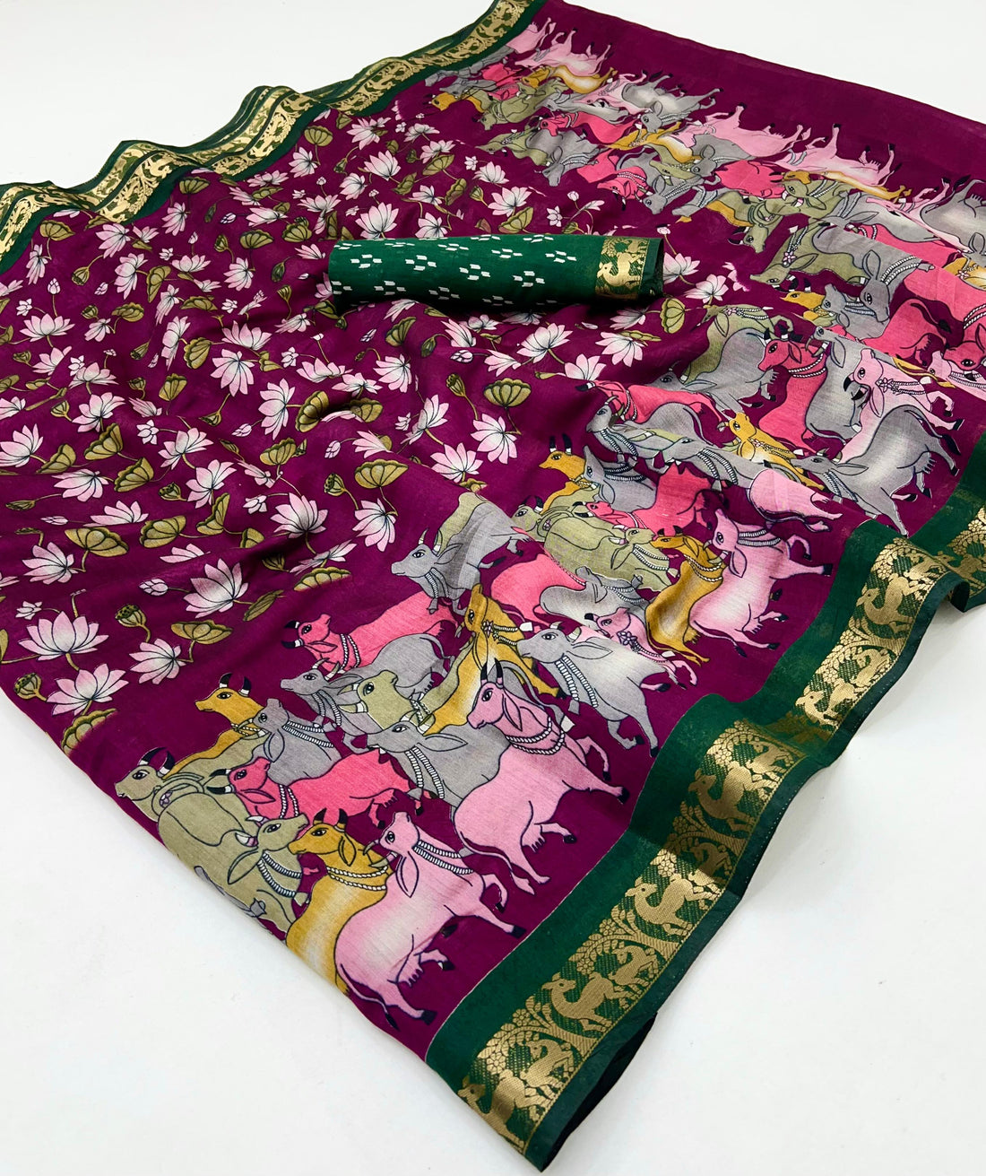 Premium Viscose Cotton Designer Saree