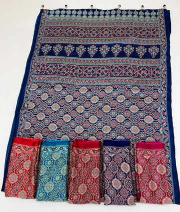 Ajrakh Luxe – Semi Modal Saree