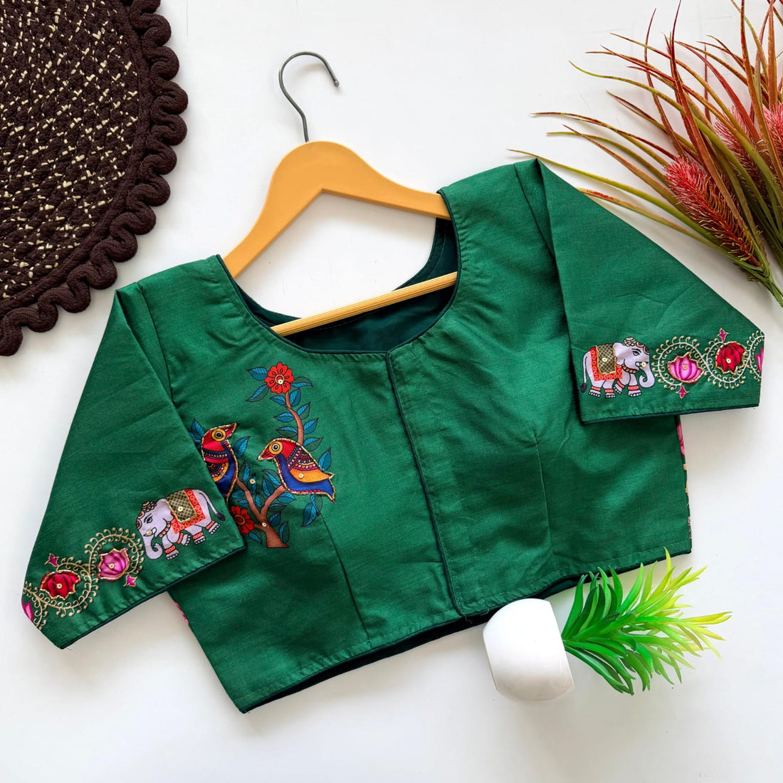 Pure Silk Printed Handcrafted Blouse