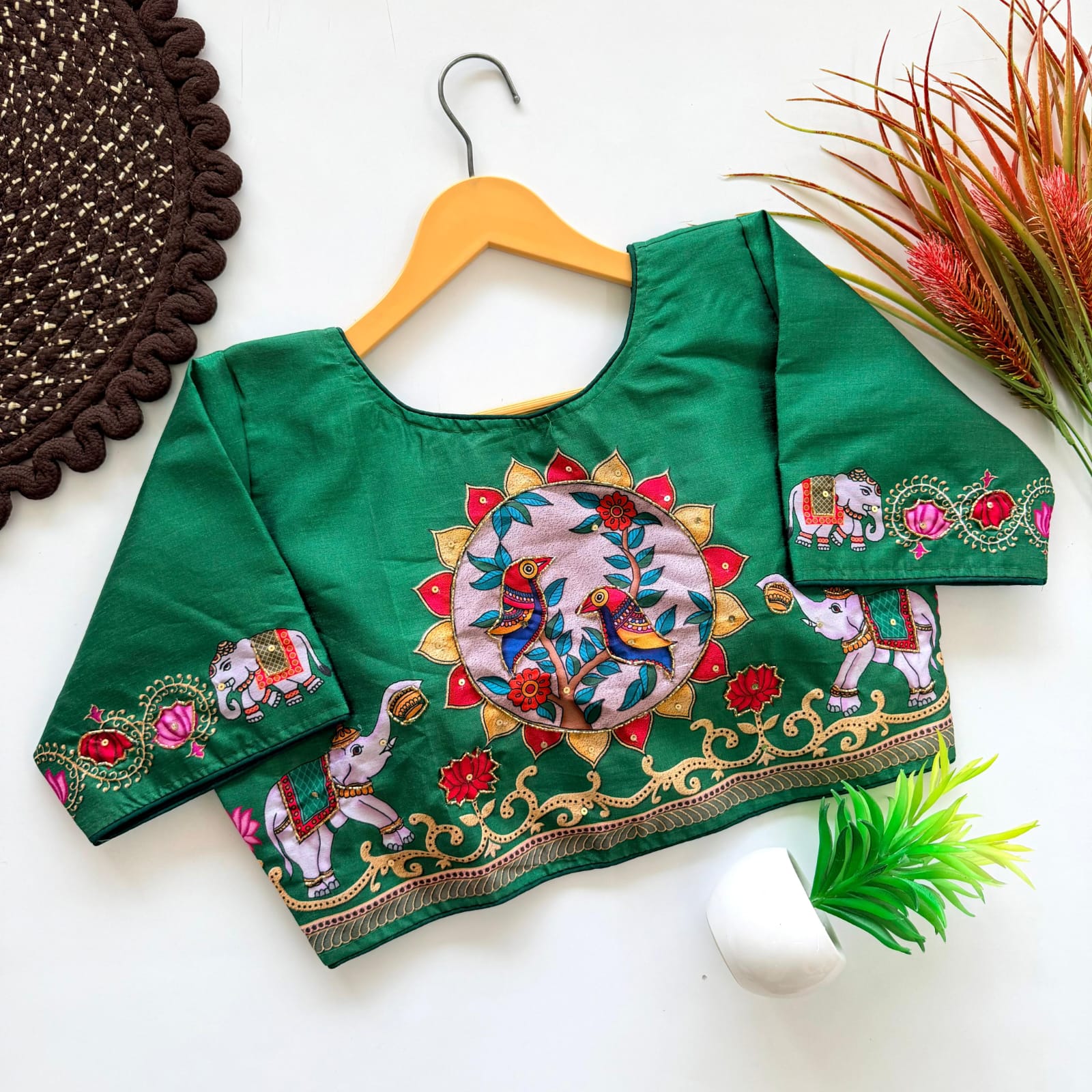 Pure Silk Printed Handcrafted Blouse