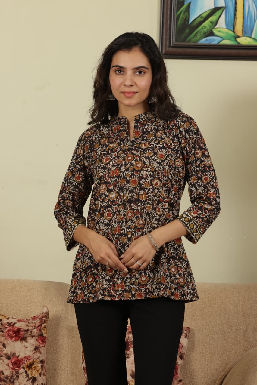 Premium Cotton Handprint Tops