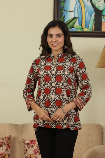 Hand-Printed Cotton Tops