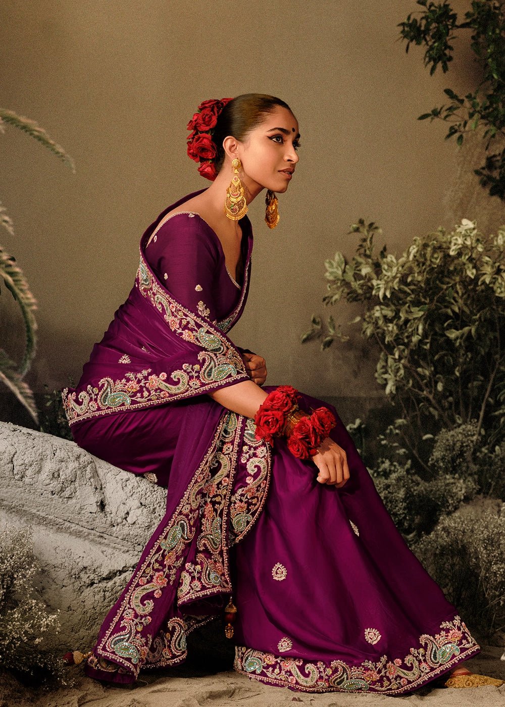 Saawariya Violet  Fancy Dola Silk Designer Saree